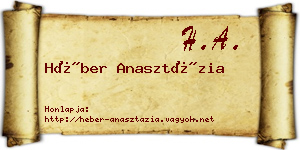 Héber Anasztázia névjegykártya
